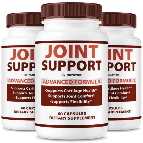 Paquete de soporte articular NutraVibe con 180 cápsulas