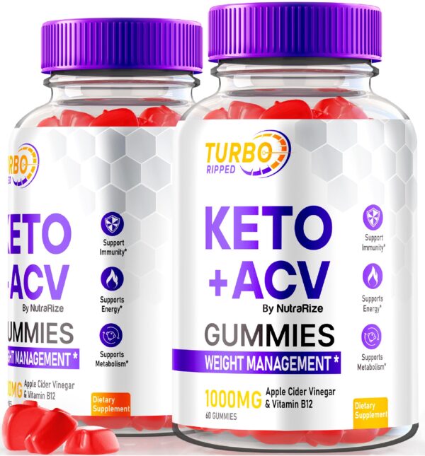 Paquete gomitas NutraRize Turbo Ripped Keto ACV 60 unidades