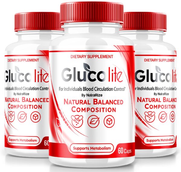 NutraRize GlucoLite cápsulas soporte glucosa paquete de 3