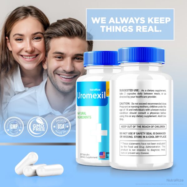 Version 1.0.0 NutraRize Uromexil cápsulas apoyo salud prostática