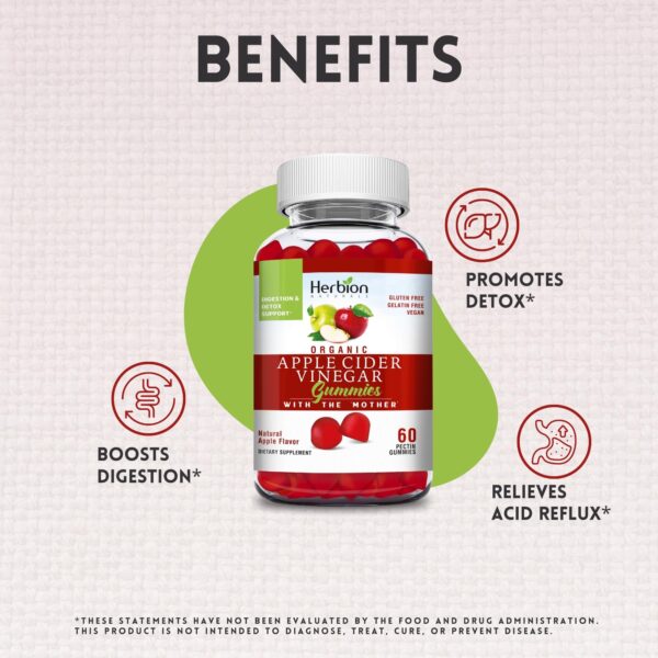 Gomitas elaboradas con vinagre de sidra de manzana orgánico