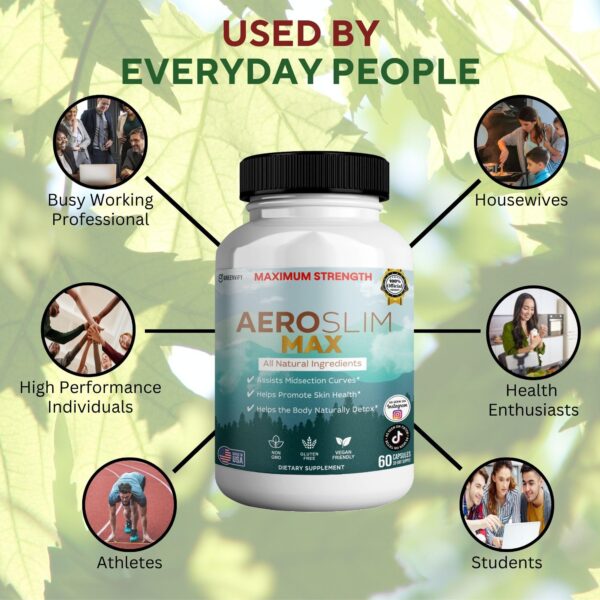 Suplemento Aeroslim Max vegano hecho en USA para bienestar