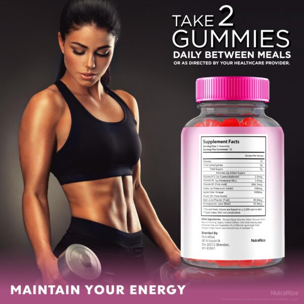 Paquete de 3 gomitas Keto ACV para controlar peso NutraRize