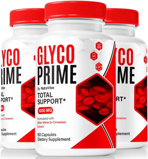 Version 1.0.0 NutraVibe GlycoPrime frascos con 180 cápsulas para circulación