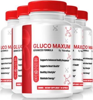 Gluco Maxum cápsulas soporte saludable paquete de 5