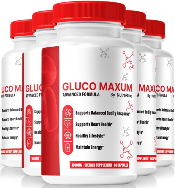 Gluco Maxum cápsulas soporte saludable paquete de 5