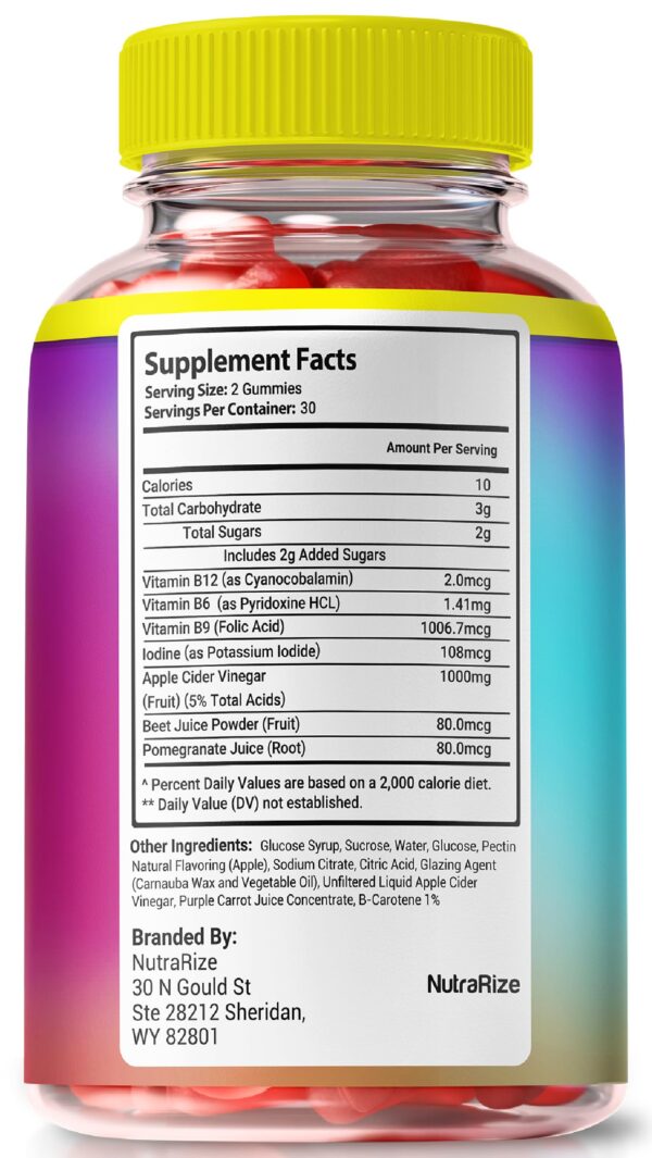 Frasco de gomitas Keto Baja Slim suplemento natural