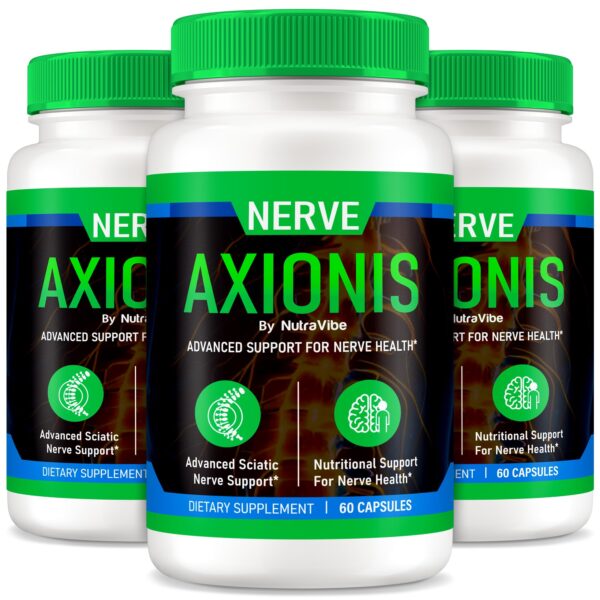 Paquete de tres cápsulas Nerve Axionis para salud nerviosa