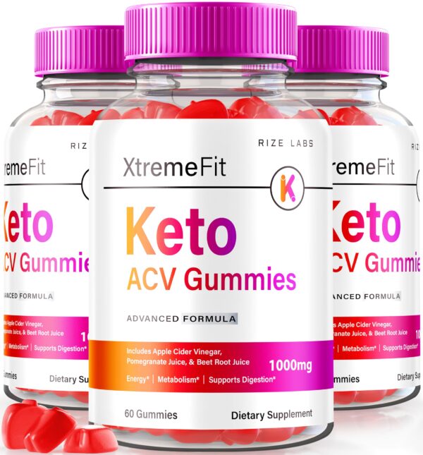 rize labs Xtreme Fit Keto ACV gomitas paquete 3 con 180 unidades