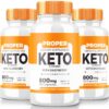 Caja de 3 paquetes de cápsulas Proper Keto 800mg para adelgazar