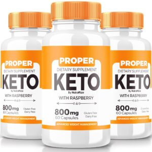 Caja de 3 paquetes de cápsulas Proper Keto 800mg para adelgazar