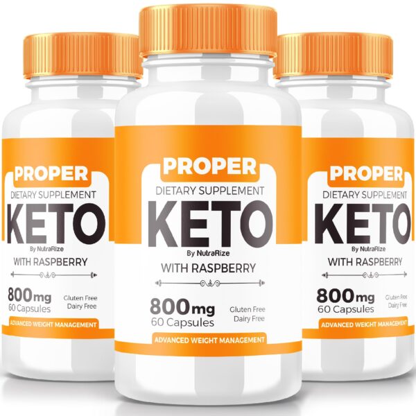 Caja de 3 paquetes de cápsulas Proper Keto 800mg para adelgazar