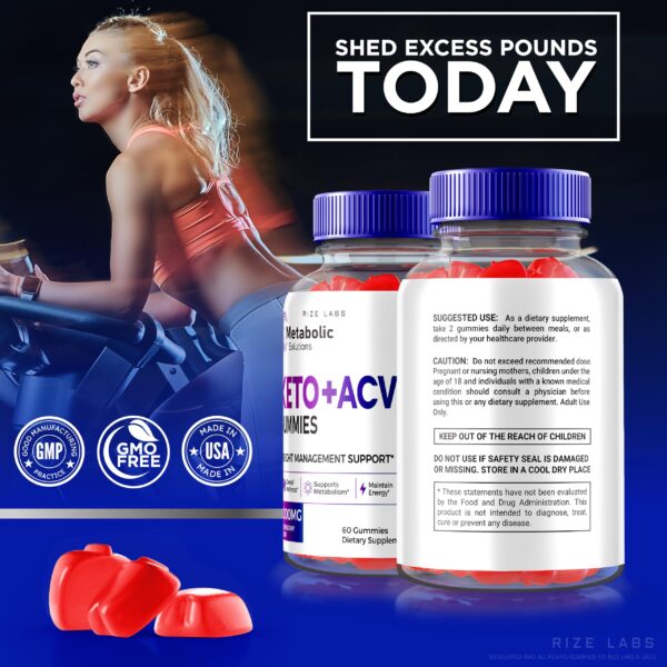 Gomitas rize labs Keto ACV para control de apetito y energía