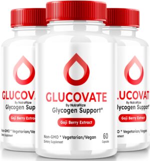 NutraRize Glucovate cápsulas soporte glucógeno envase frontal
