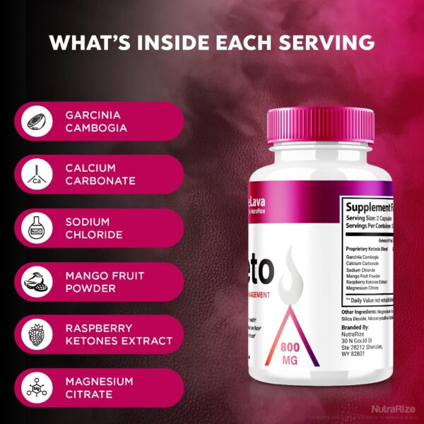 Caja PureLava Keto suplemento natural quemador de grasa