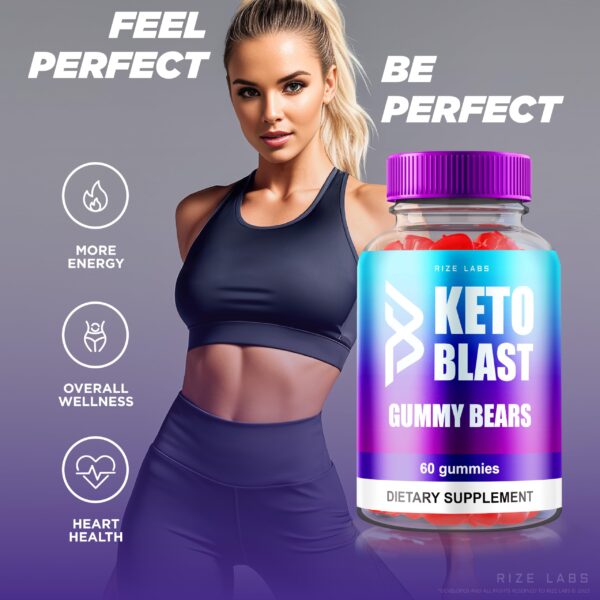 Keto Blast ACV gomitas rize labs envase lateral