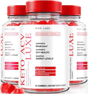 Paquete de gomitas Keto ACV Luxe para pérdida peso Rize Labs