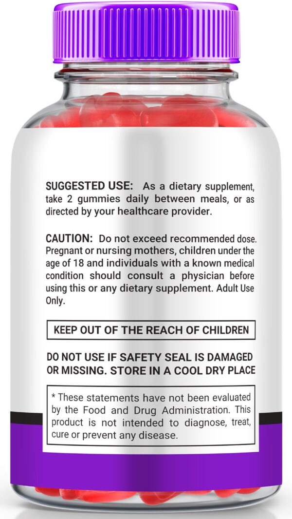 Frasco con gomitas GlycoBoost fórmula natural para energía