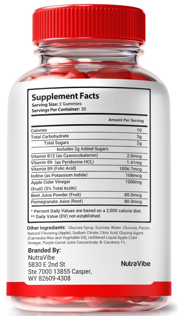 Gomitas KetoPhoria ACV mostrando detalles