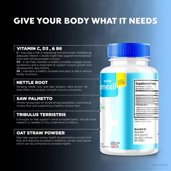 Version 1.0.0 NutraRize Uromexil suplemento natural control próstata