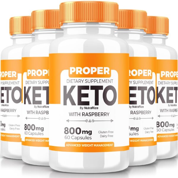Paquete de 5 cápsulas Proper Keto ACV para pérdida de peso activa