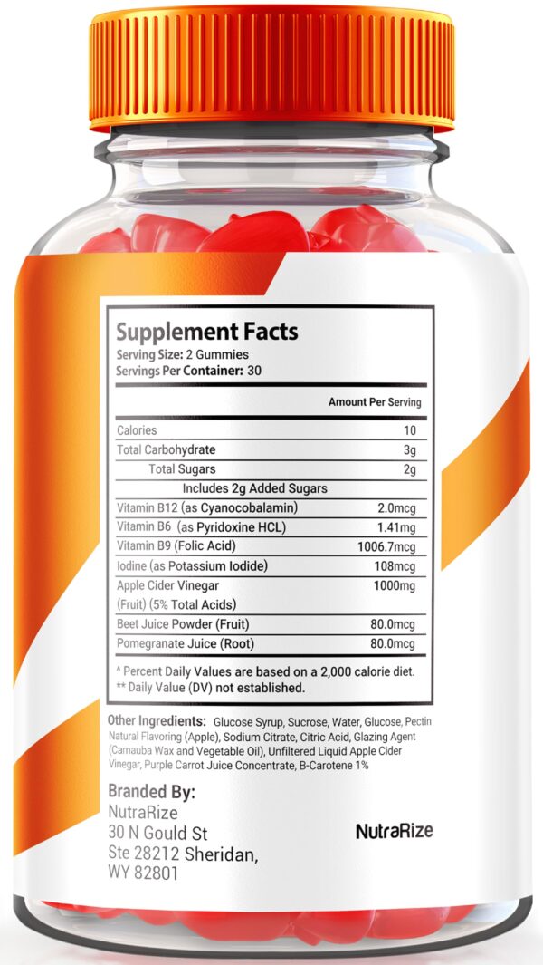 Suplemento gummies Bright Life Keto y vinagre sidra manzana