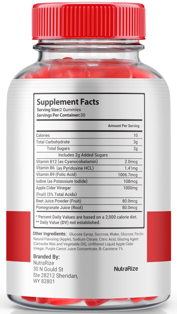 Frasco abierto con gomitas Slimmy Gummy Keto ACV