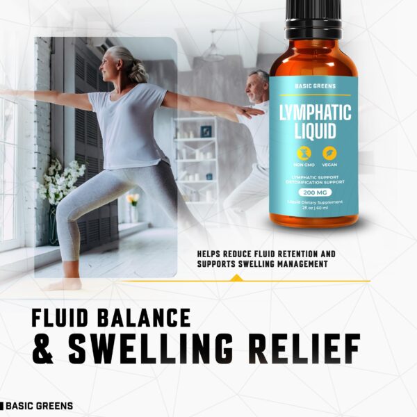 Frasco suplemento BASIC GREENS con fórmula linfática herbal