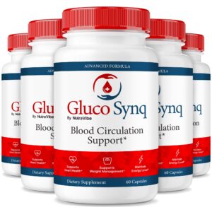Paquete de 5 Frascos cápsulas Gluco Synq NutraVibe