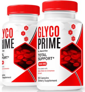 NutraVibe GlycoPrime suplemento natural 2 pack 120 cápsulas