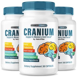 Paquete de 3 Cranium cápsulas para concentración y claridad mental