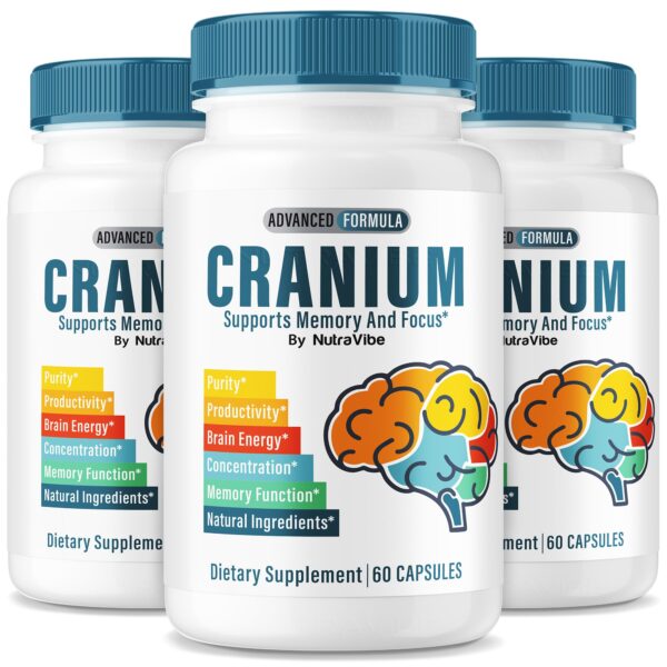 Paquete de 3 Cranium cápsulas para concentración y claridad mental