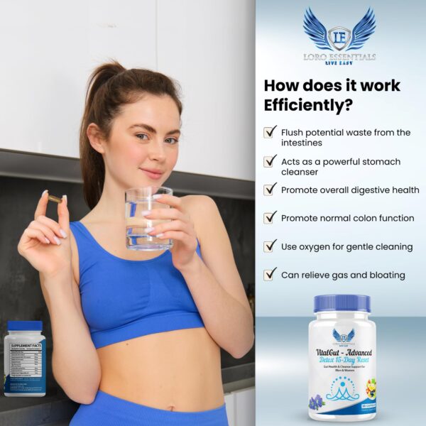 Ingredientes naturales limpieza colon VitalGut 15 días