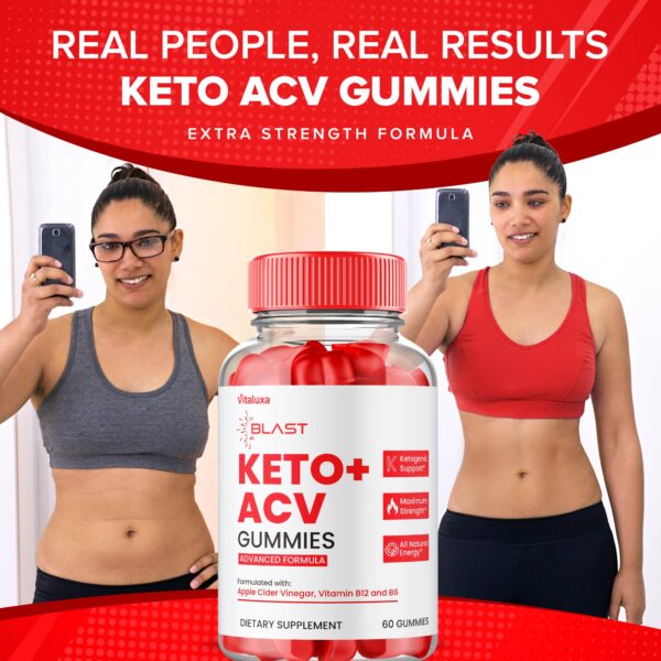 Blast Keto ACV goma individual detalle