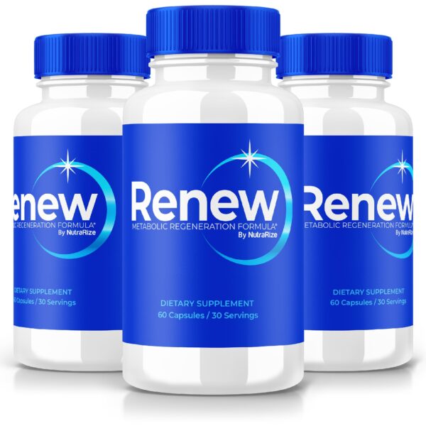 Paquete NutraRize Renew con 180 cápsulas naturales para energía