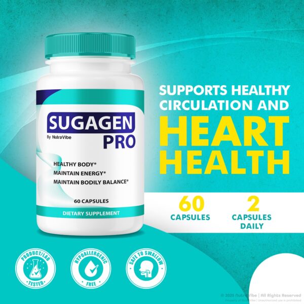 Presentación de 120 cápsulas SugaGen Pro en 2 paquetes