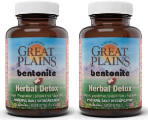 Cápsulas detox de arcilla bentonita general