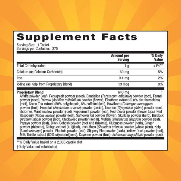 Detalle ingredientes naturales Nature's Secret Multi-Hierbas Digestión