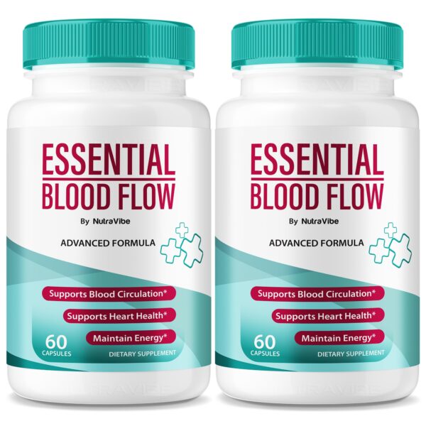 Paquete de 120 cápsulas Essential Blood Flow NutraVibe circulación
