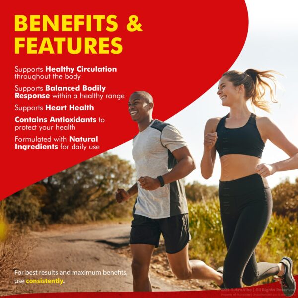 Etiqueta frontal cápsulas Vitaldi suplemento natural para flujo y función