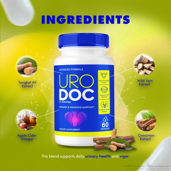 Fórmula natural Uro Doc para soporte prostático saludable