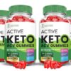 Gomitas Active Keto ACV 1000mg pack 10 color rojo y blanco