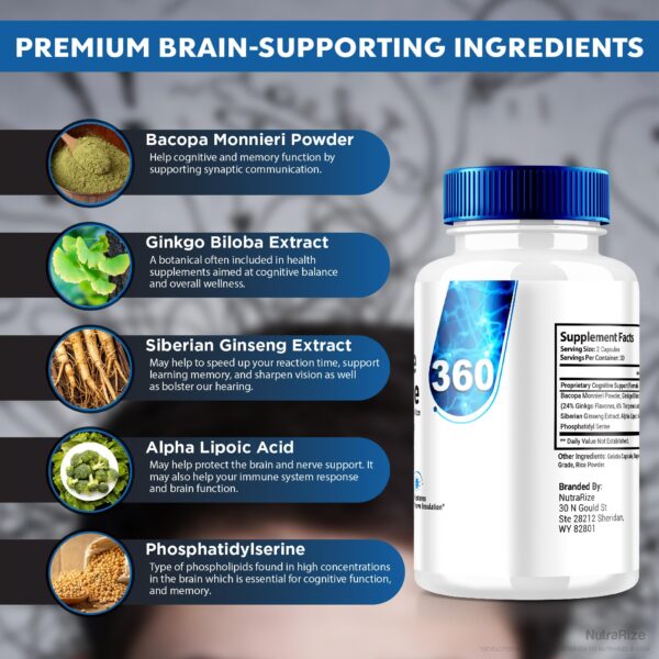 Apoyo diario nervioso con Nerve Revive 360 fórmula premium