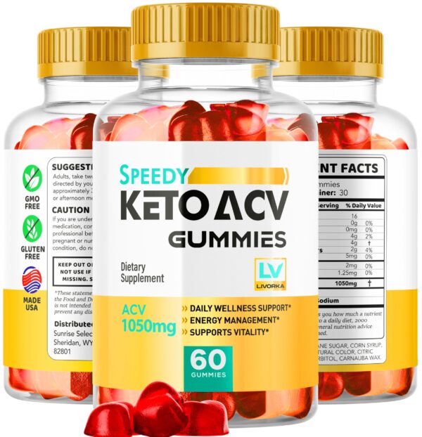 Paquete 3 Speedy Keto Plus ACV gominolas 180 unidades