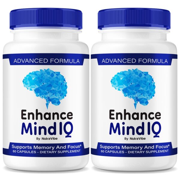 NutraVibe Enhance Mind IQ botella de pastillas