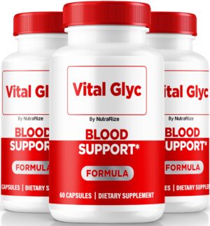 Vital Glyc cápsulas apoyo salud sanguínea paquete 3