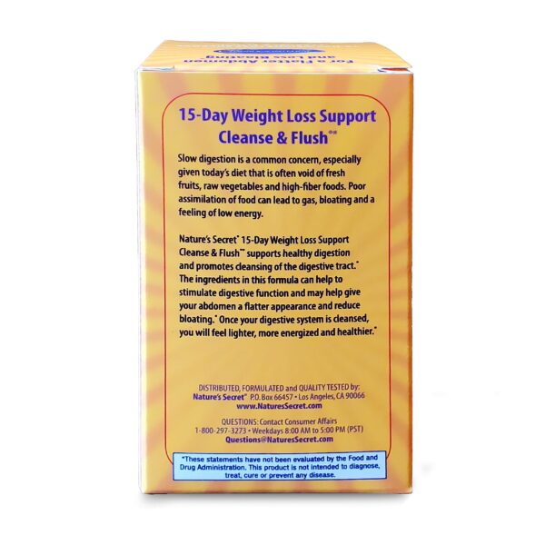 Contenido paquete Nature's Secret pérdida peso y energía natural