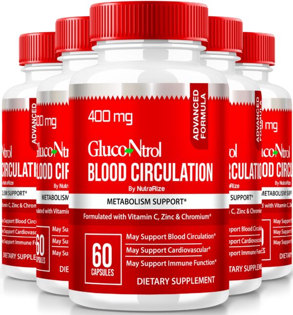 paquete 5 glucoontrol suplemento salud general 300 capsulas naturales