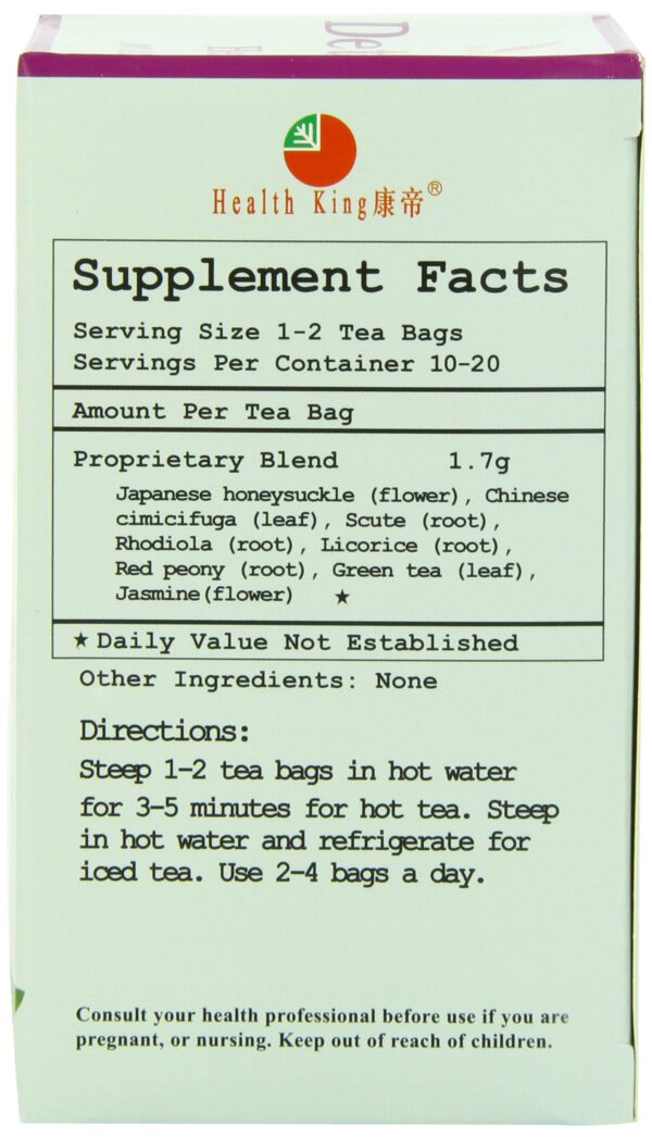 Bolsitas de té Detoxer Health King sin grapas metálicas