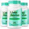 Version 1.0.0 Paquete de 3 frascos cápsulas Liver Revive para bienestar diario